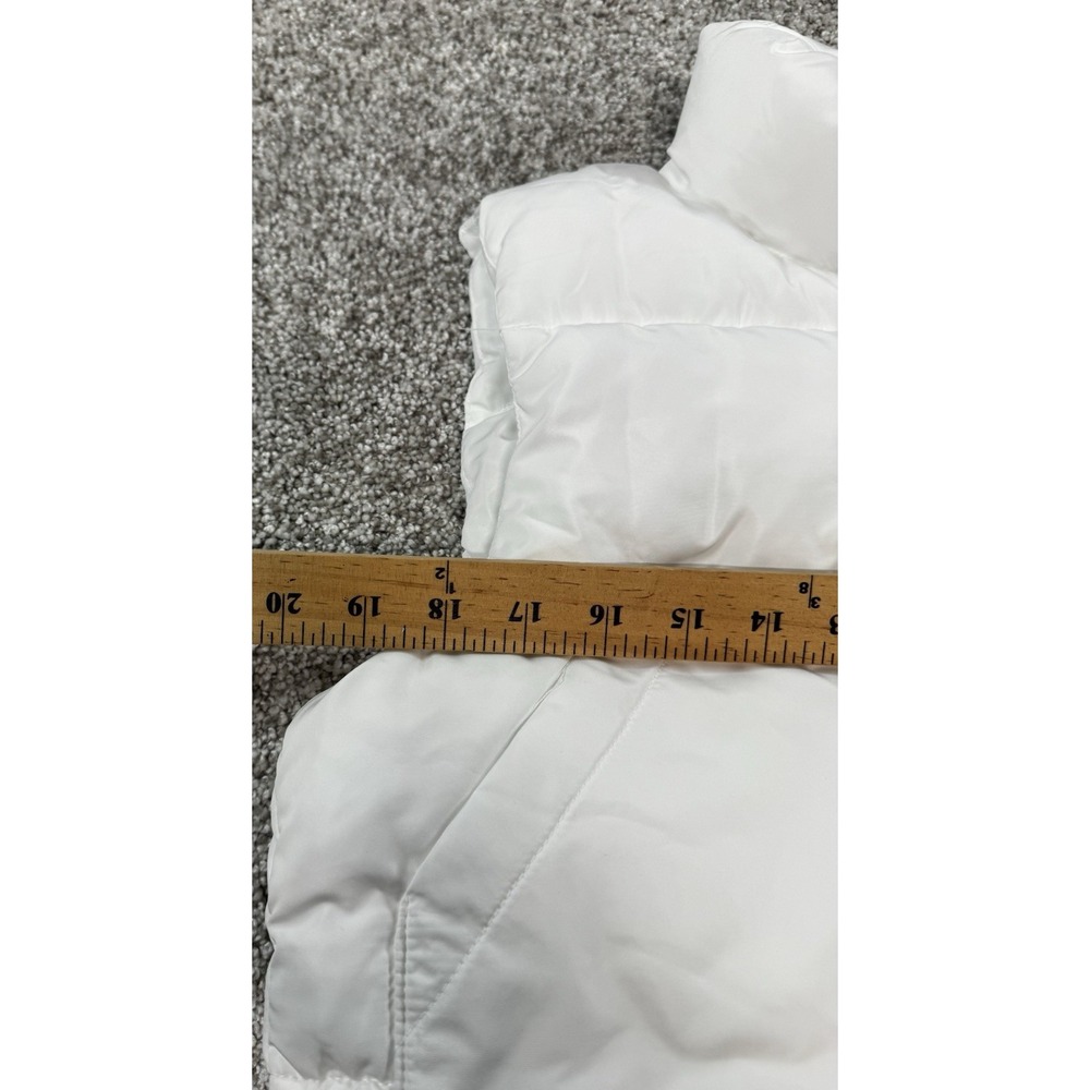 Love Tree Puffer Vest Womens Small White Cropped Pockets Zip Up *MINT* - Picture 3 of 6